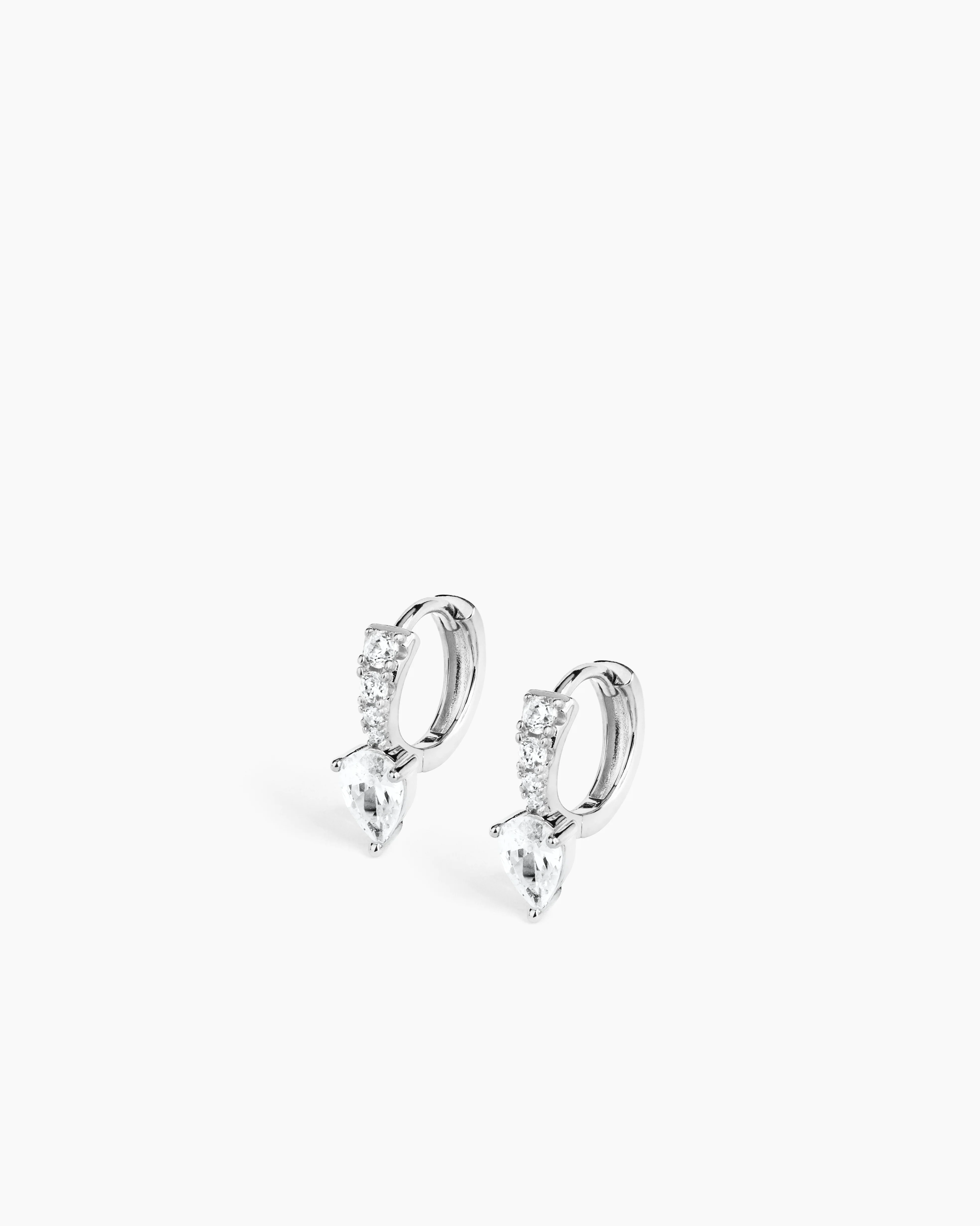 Drop Pear Huggies Silver - Image 3