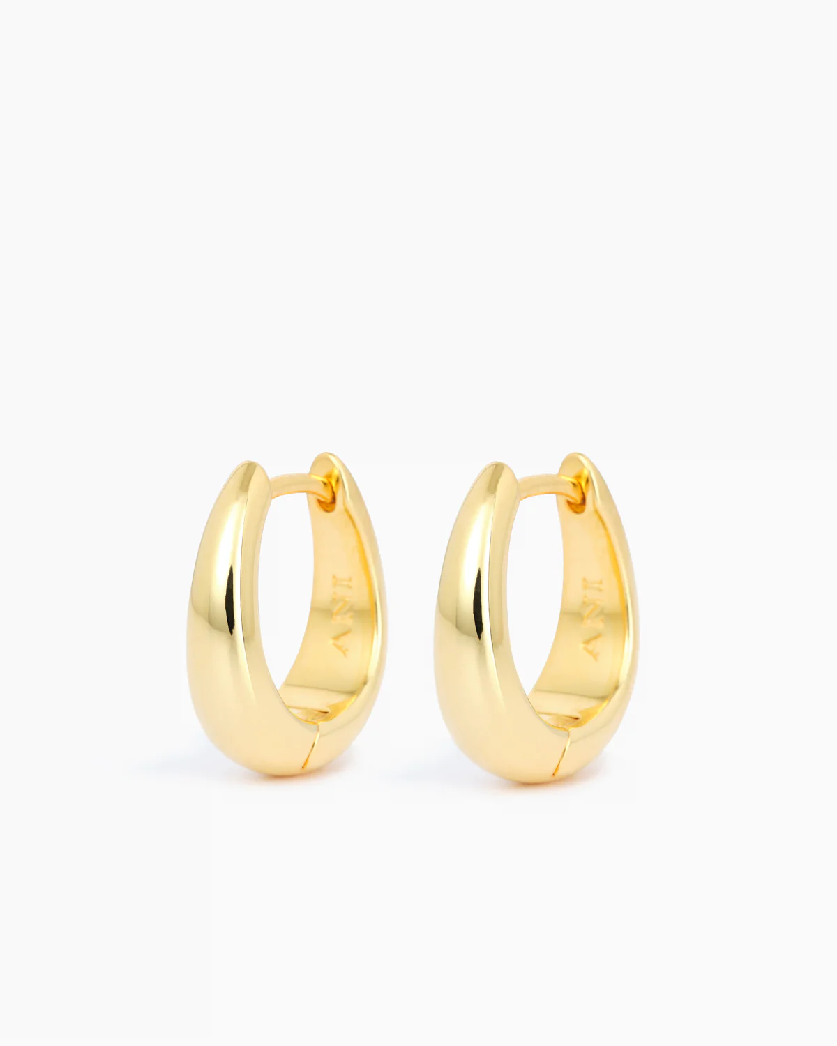 Ellipse Earrings Gold - Image 3