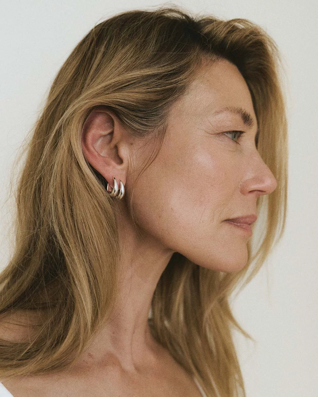 Ellipse Earrings Silver - Image 2