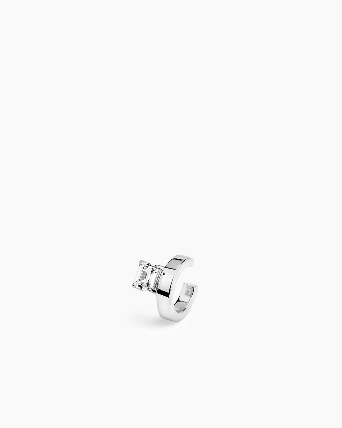 Emerald Ear Cuff Silver - Image 3