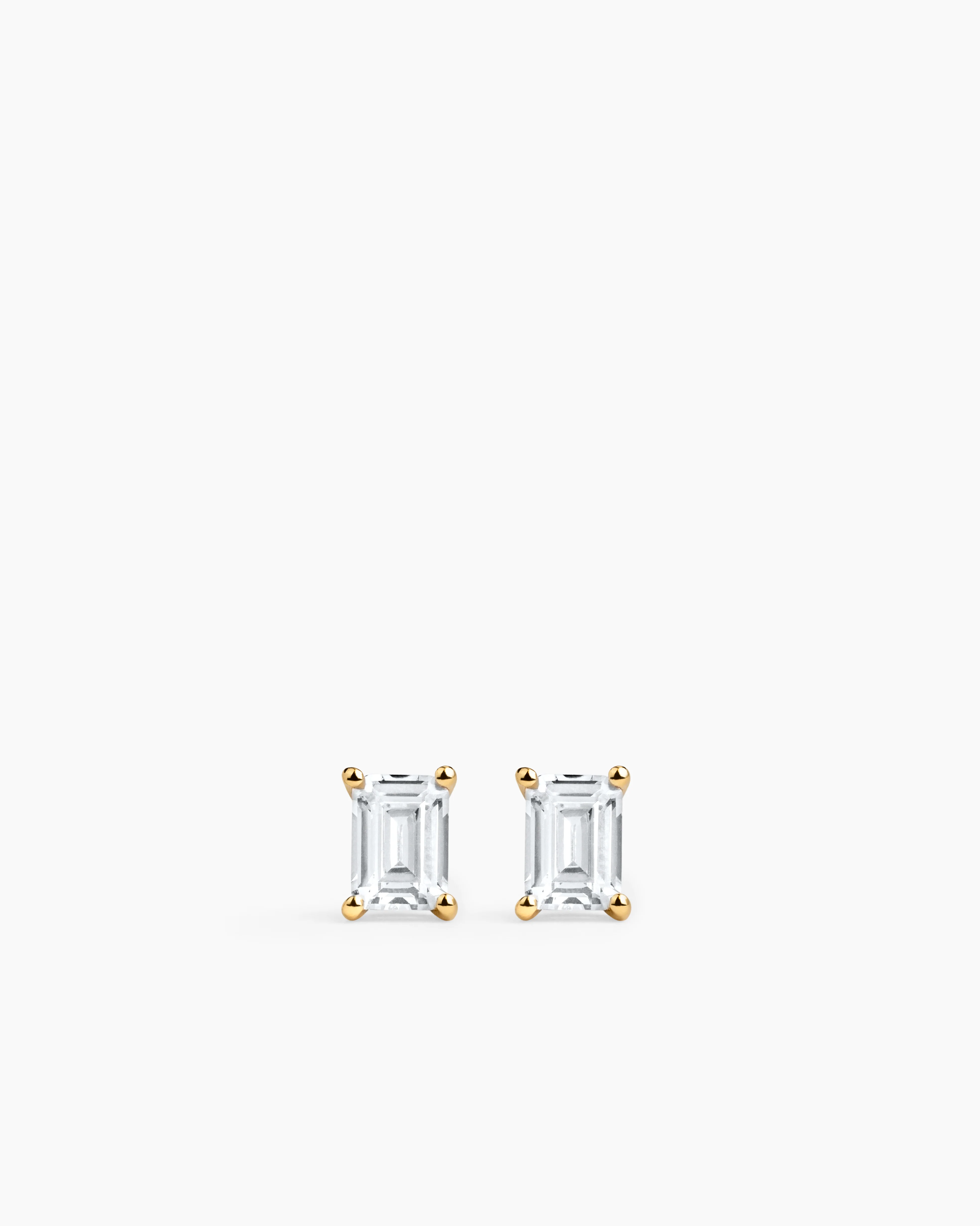 Emerald Studs Large Gold