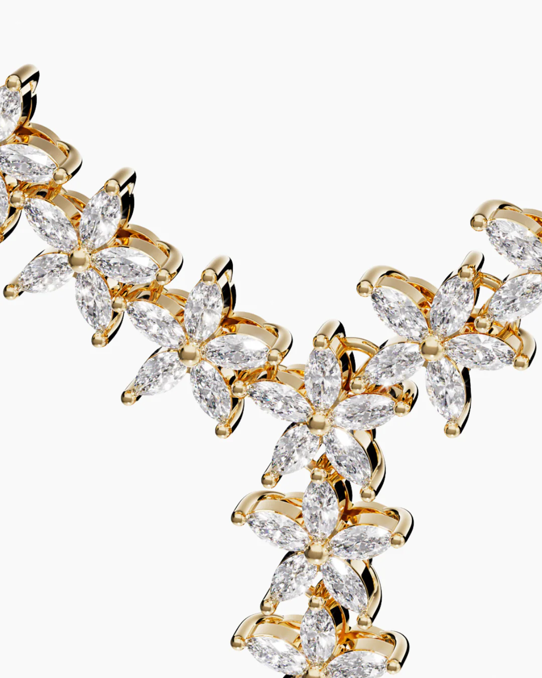 Flower Necklace Gold - Image 4