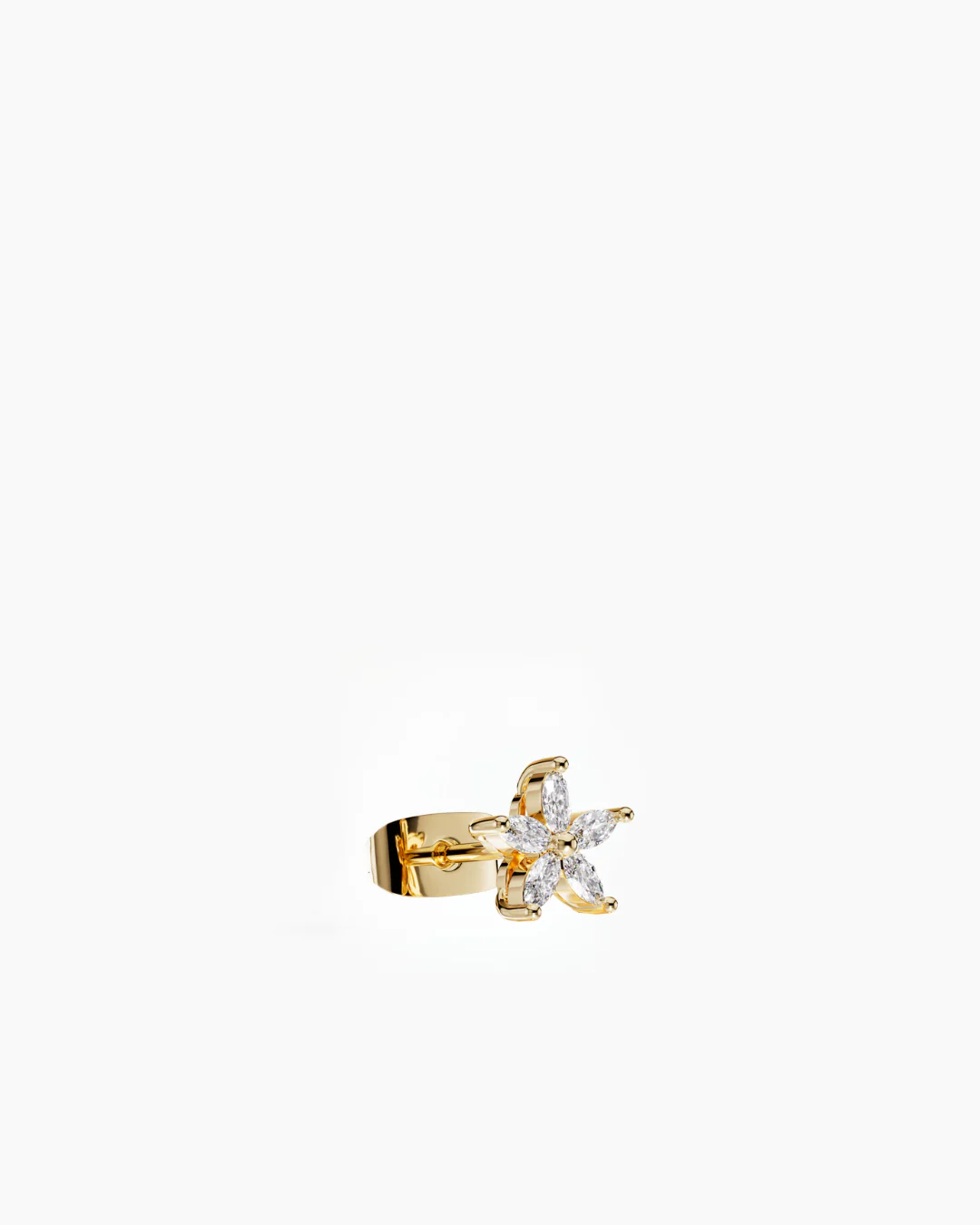 Flower Studs Gold - Image 3