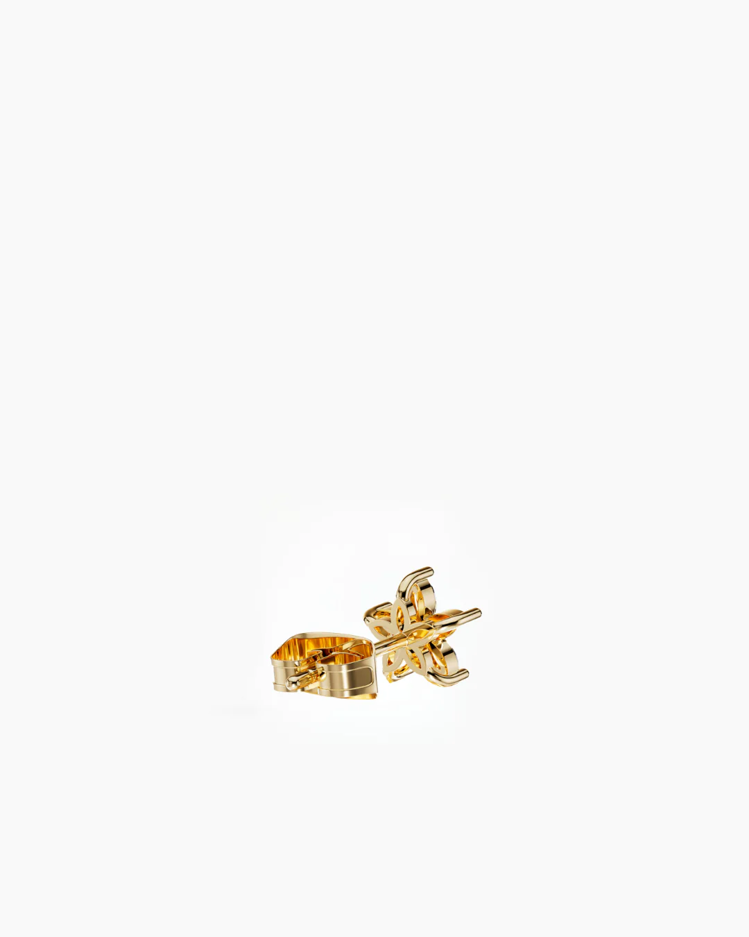 Flower Studs Gold - Image 4