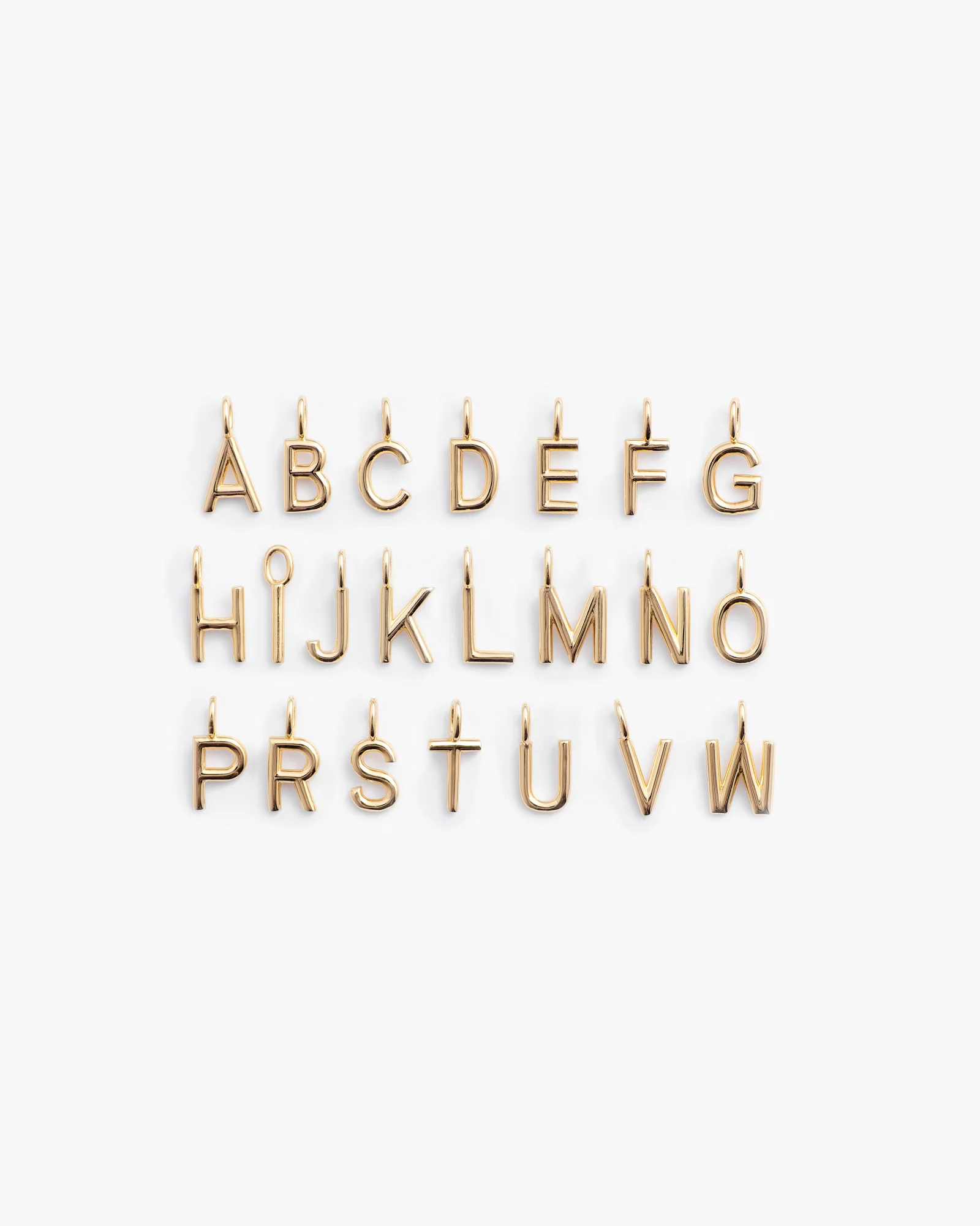 Letter Charm Necklace Gold - Image 3