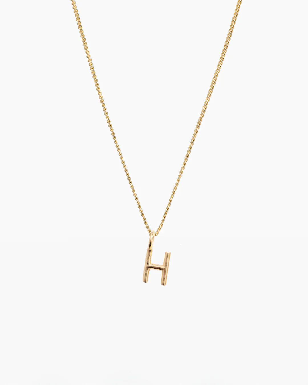 Letter Charm Necklace Gold - Image 11