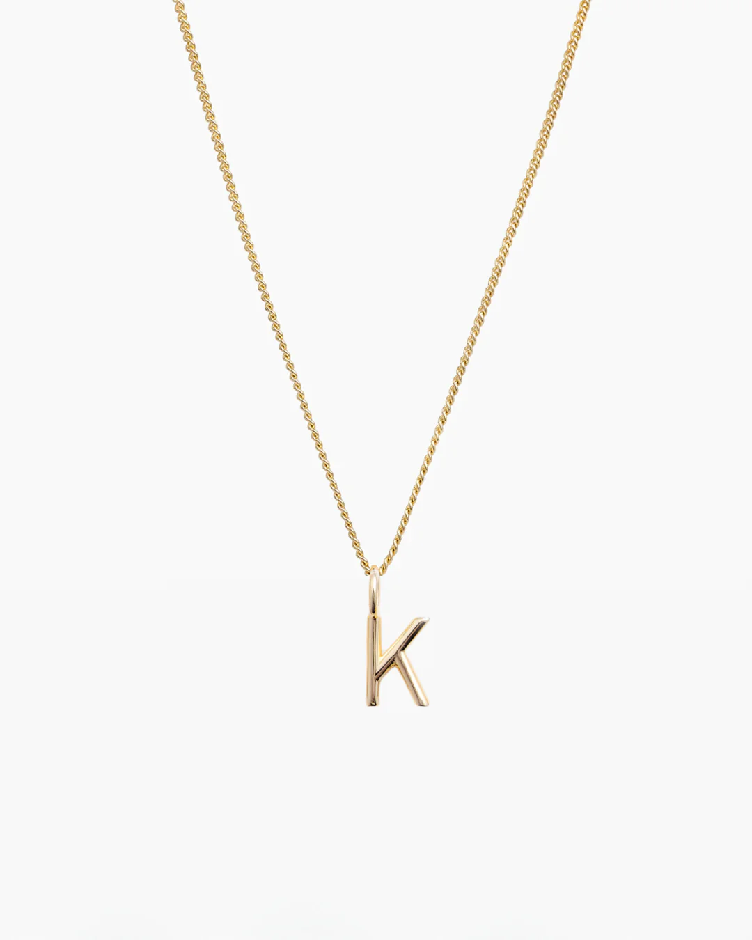 Letter Charm Necklace Gold - Image 14
