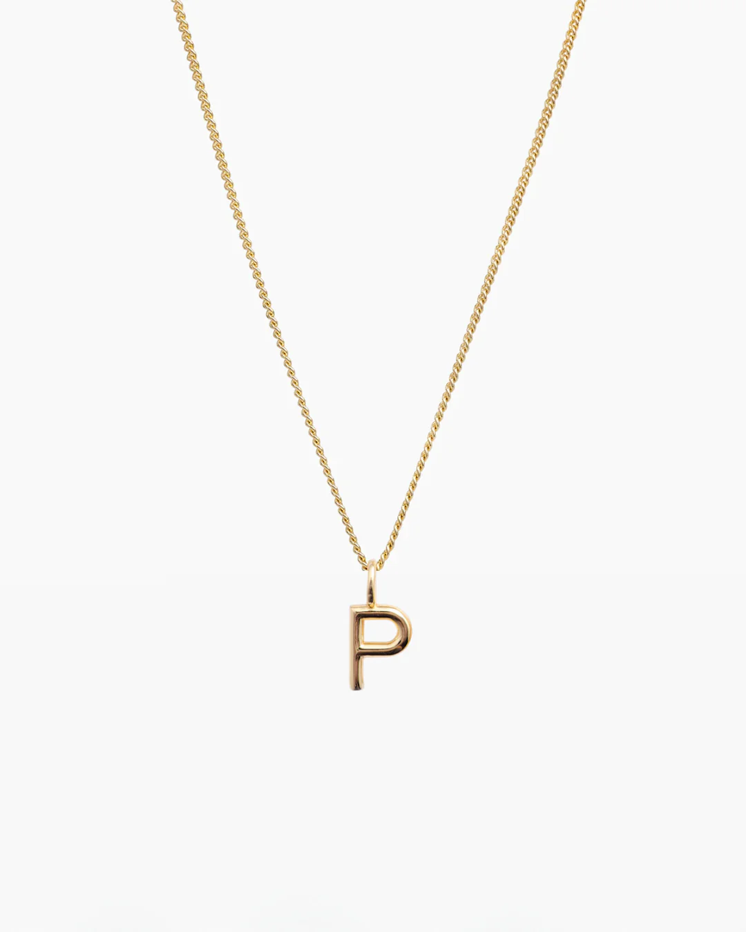 Letter Charm Necklace Gold - Image 19