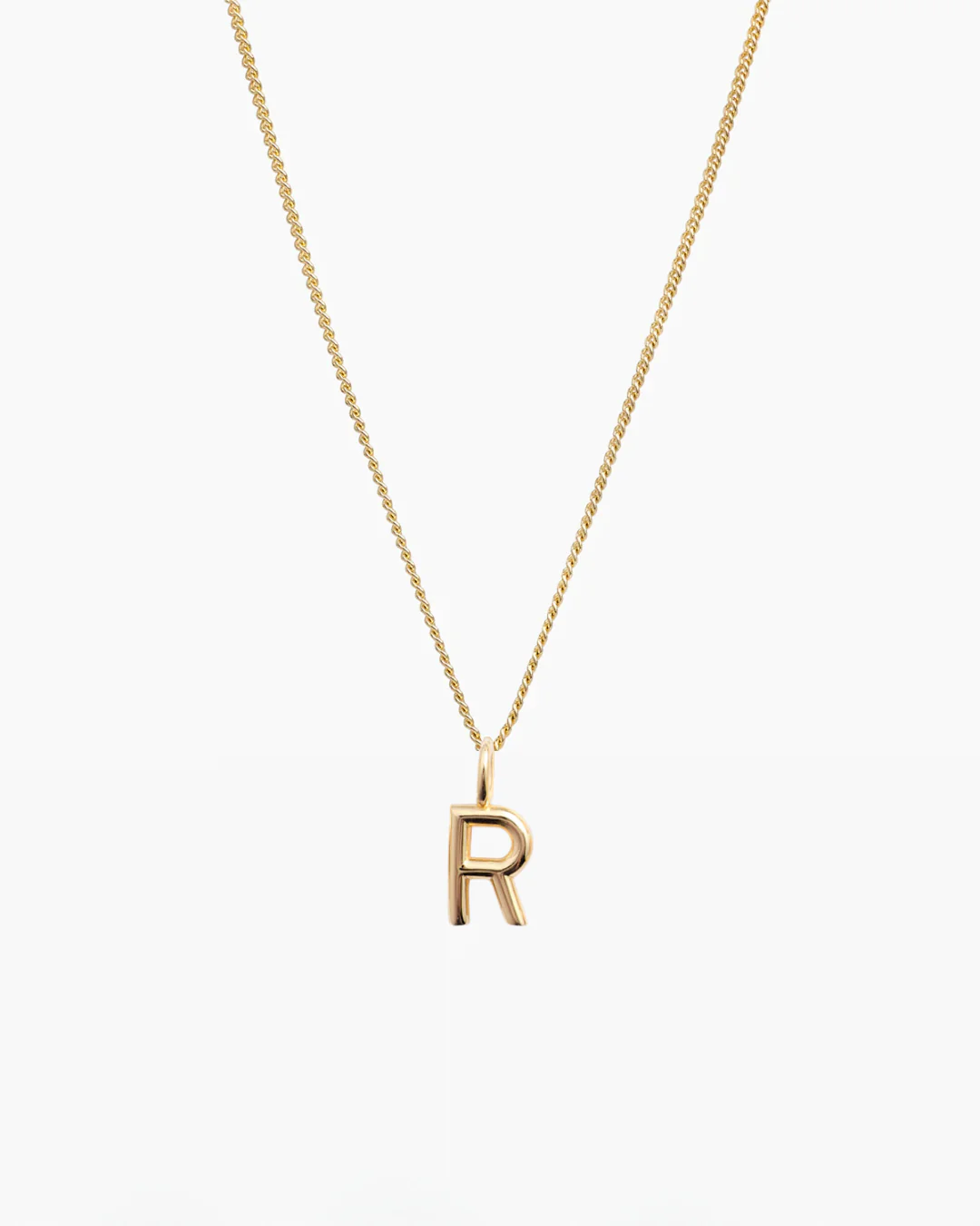 Letter Charm Necklace Gold - Image 20