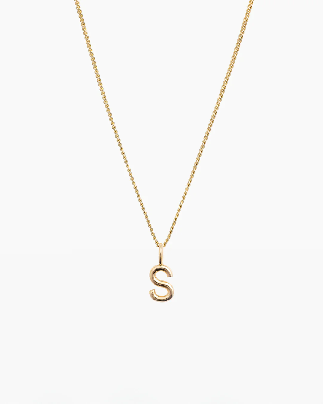 Letter Charm Necklace Gold - Image 21