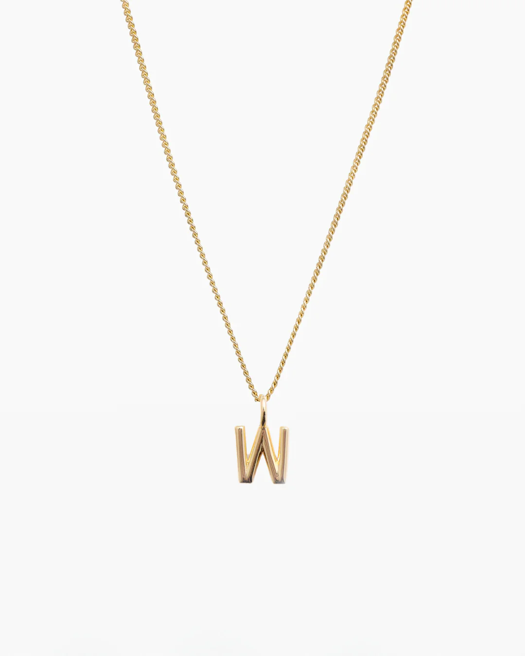Letter Charm Necklace Gold - Image 25