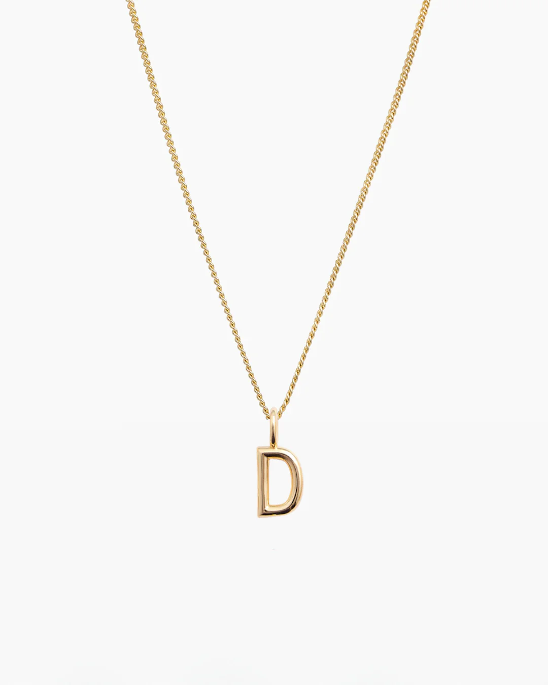 Letter Charm Necklace Gold - Image 7