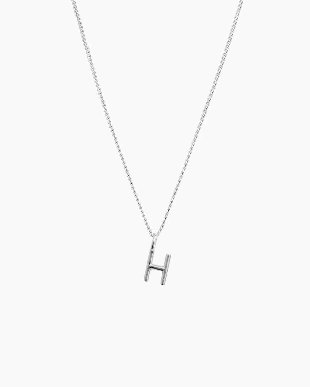 Letter Charm Necklace Silver - Image 11