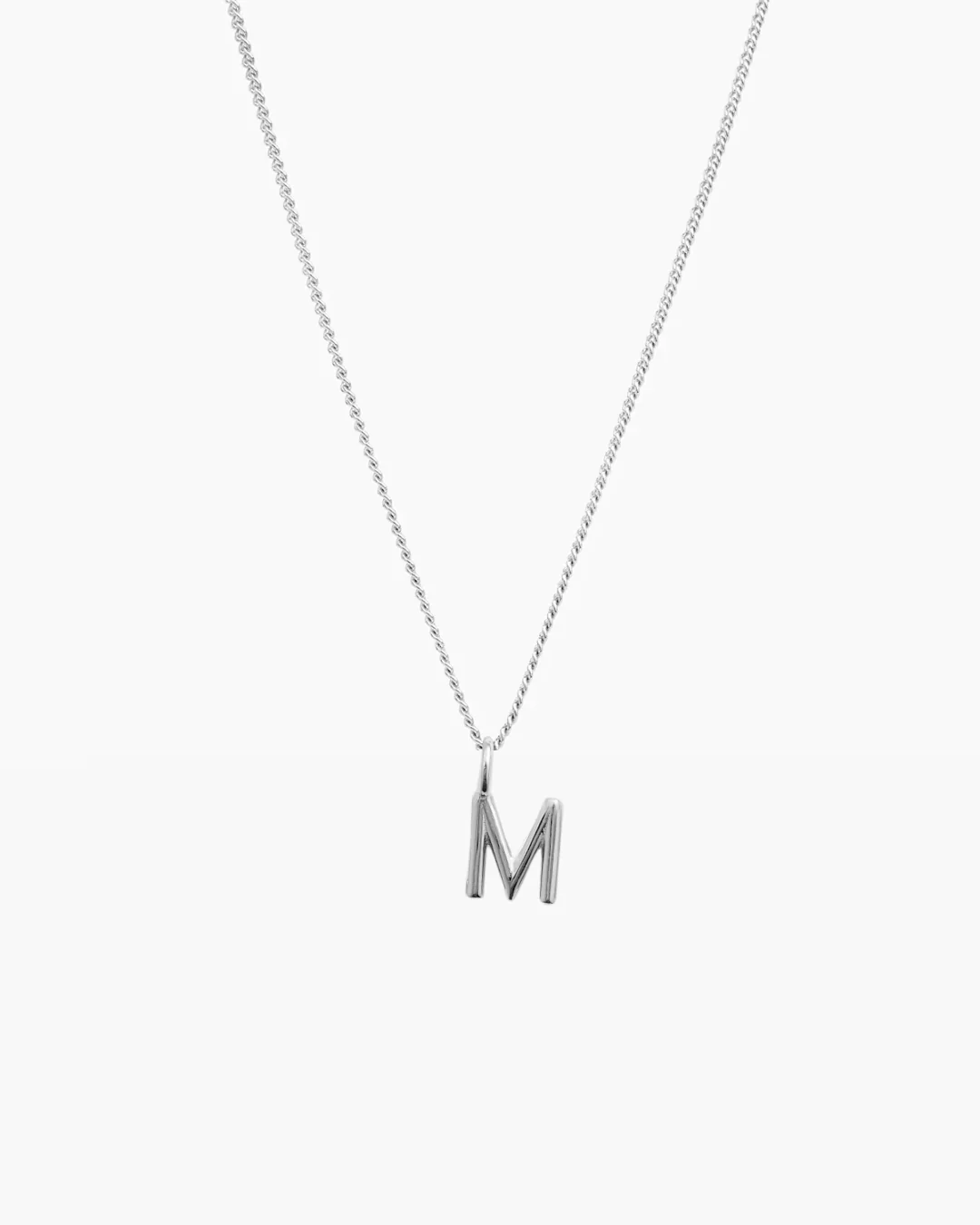 Letter Charm Necklace Silver - Image 16