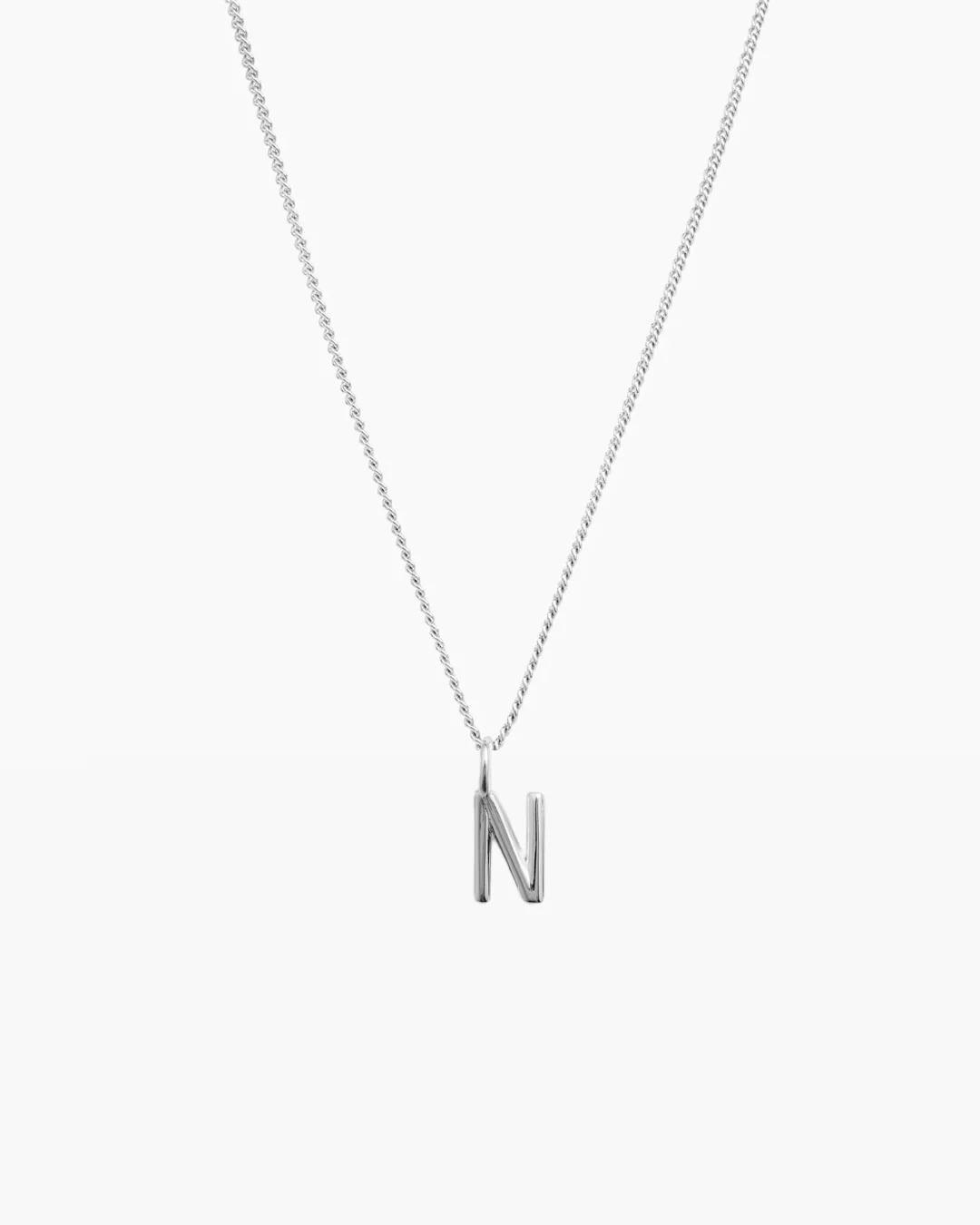 Letter Charm Necklace Silver - Image 17