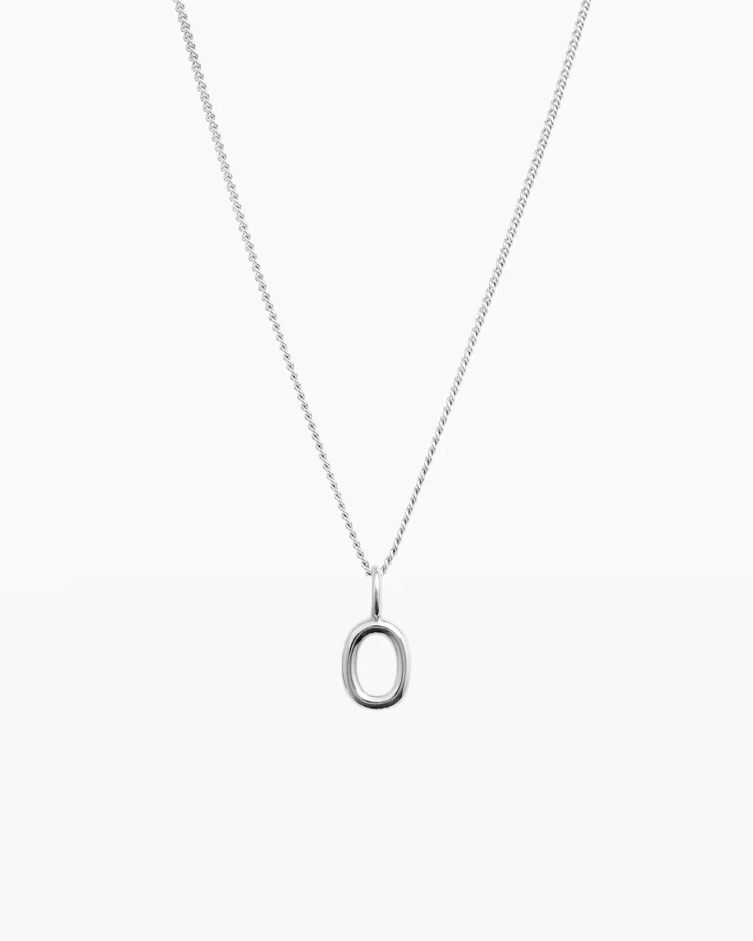 Letter Charm Necklace Silver - Image 18