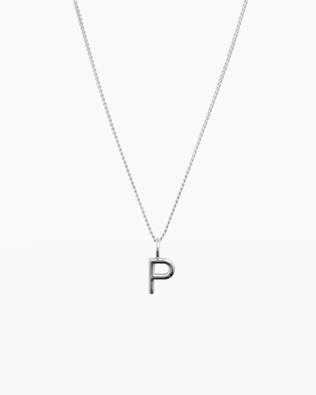 Letter Charm Necklace Silver - Image 19