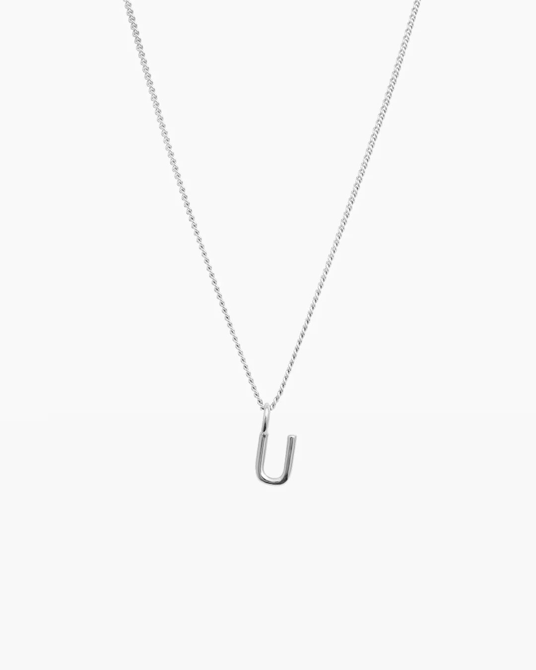 Letter Charm Necklace Silver - Image 23