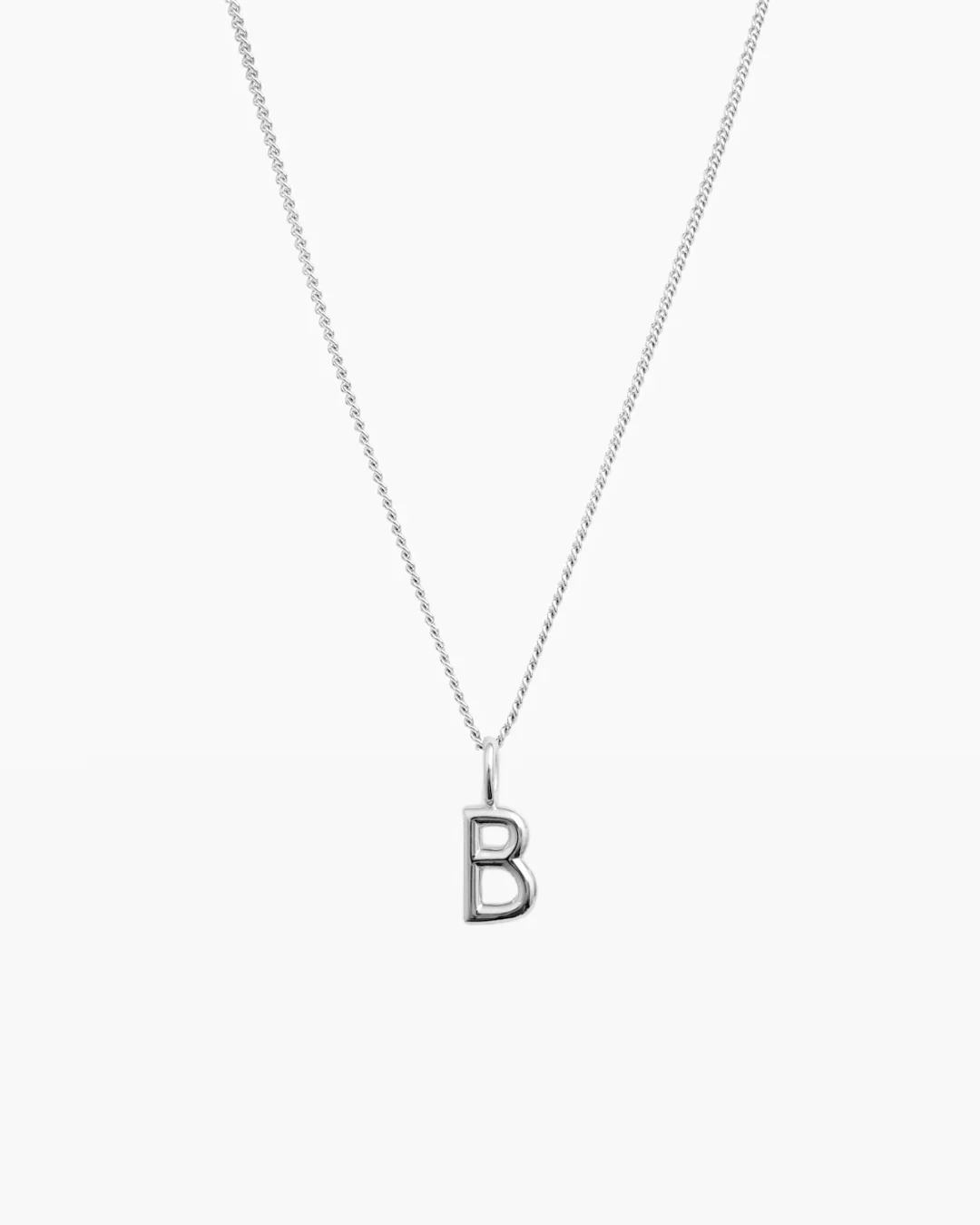 Letter Charm Necklace Silver - Image 5