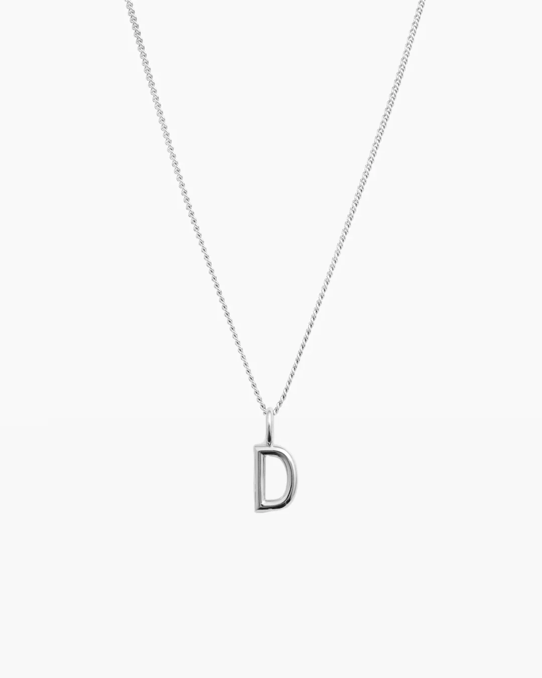 Letter Charm Necklace Silver - Image 7