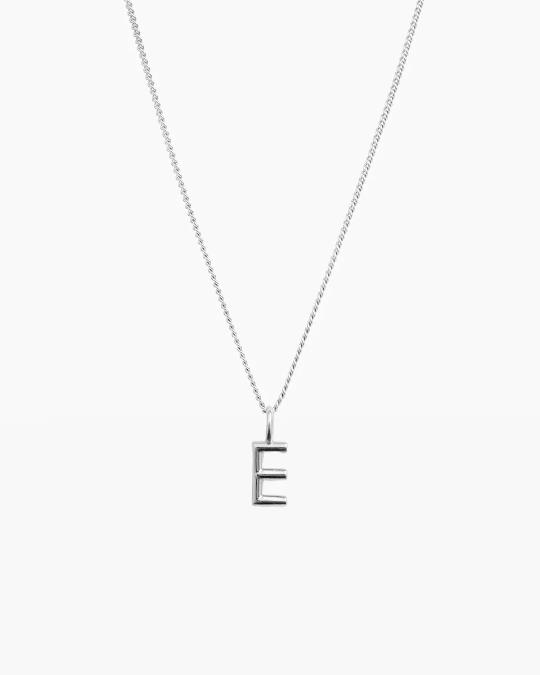 Letter Charm Necklace Silver - Image 8