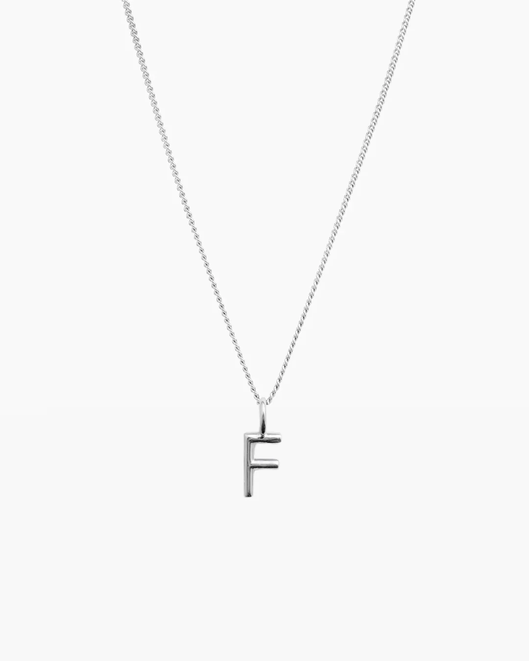 Letter Charm Necklace Silver - Image 9