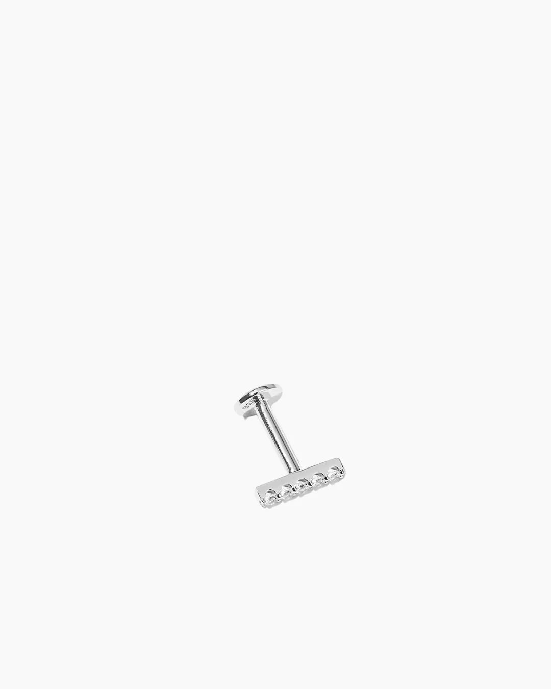 Long Stone Labret Silver - Image 3