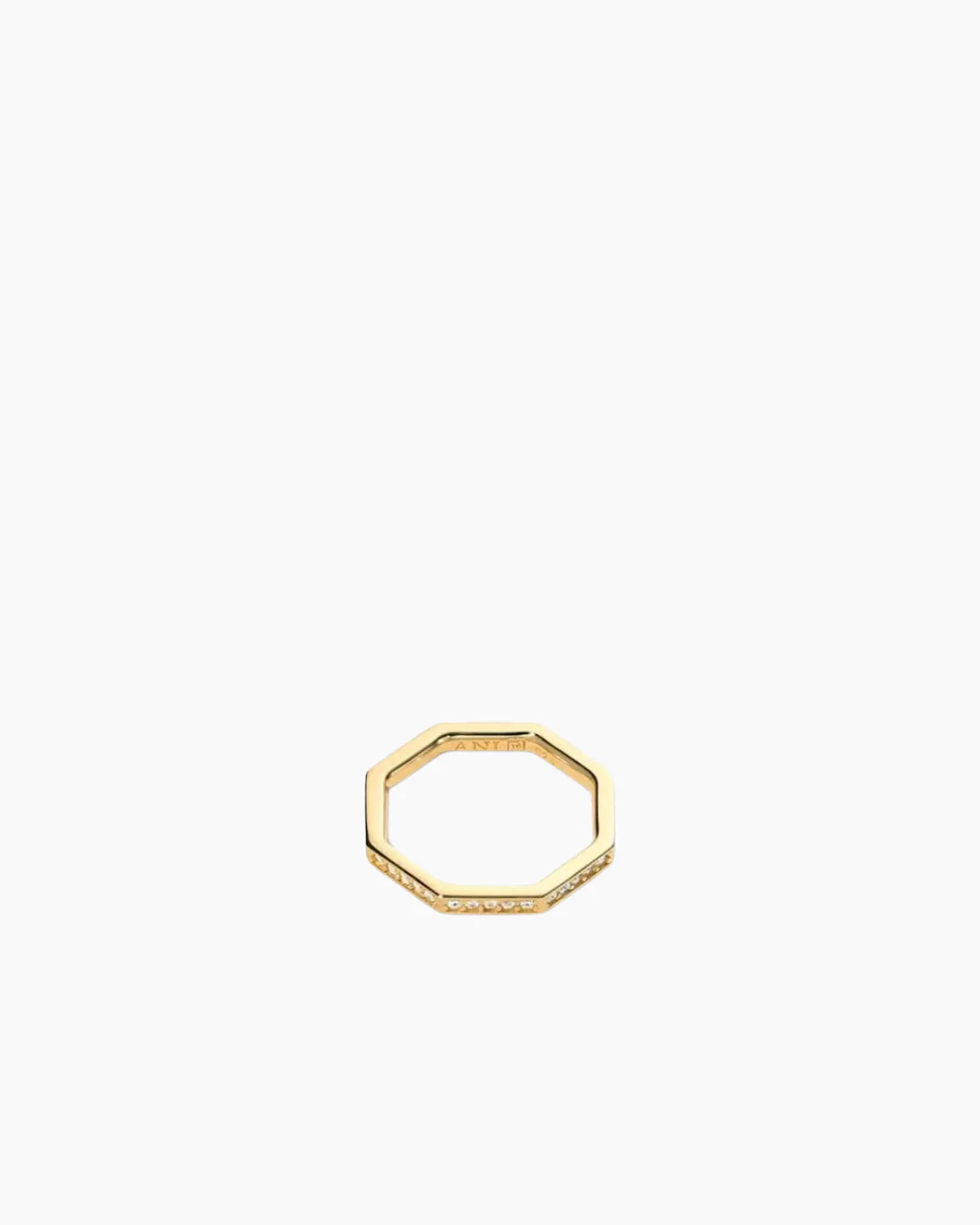 Pavé Octagon Ring Gold