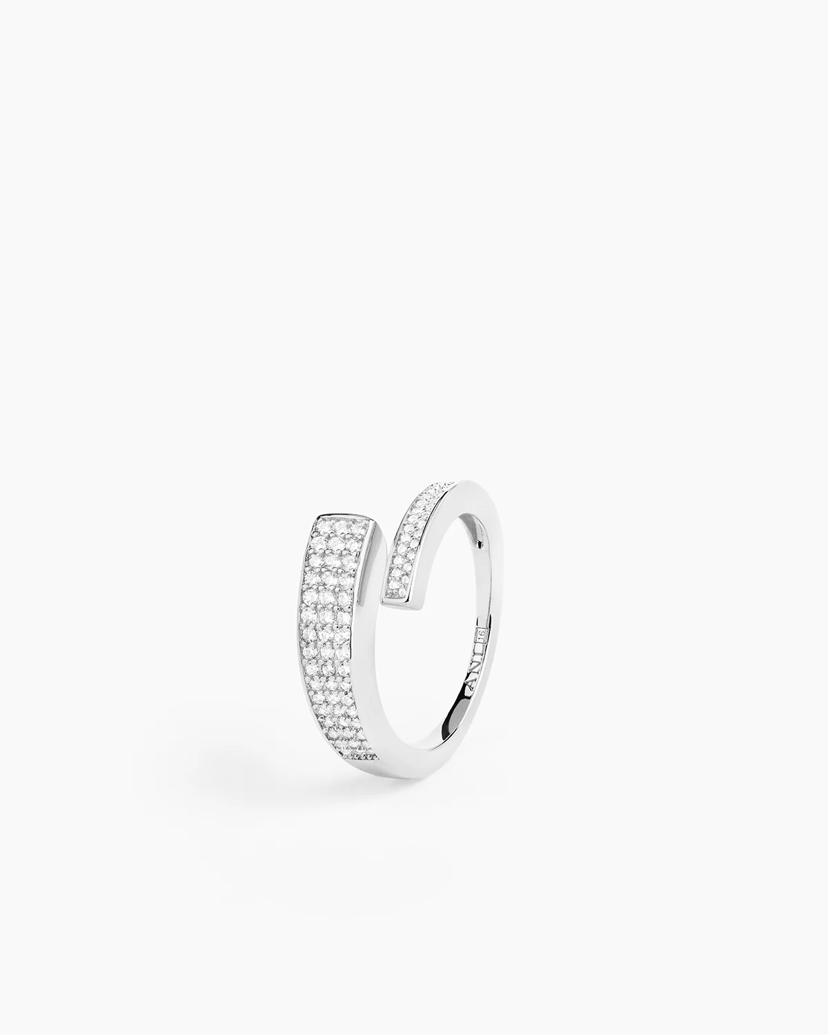 Pen Pavé Ring Silver - Image 3