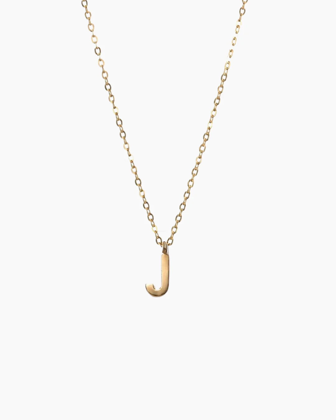 Plain Letter Necklace Gold - Image 14