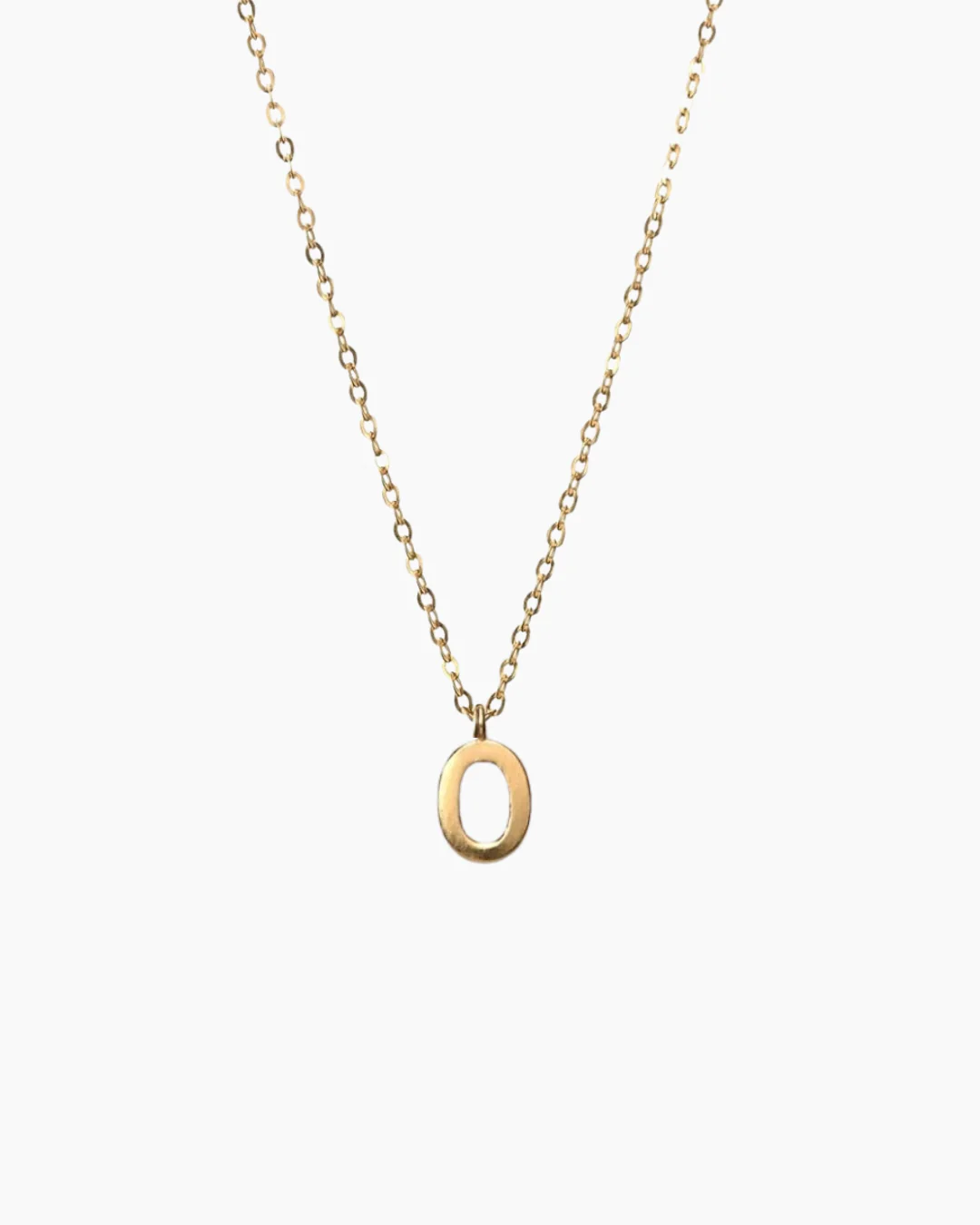 Plain Letter Necklace Gold - Image 19