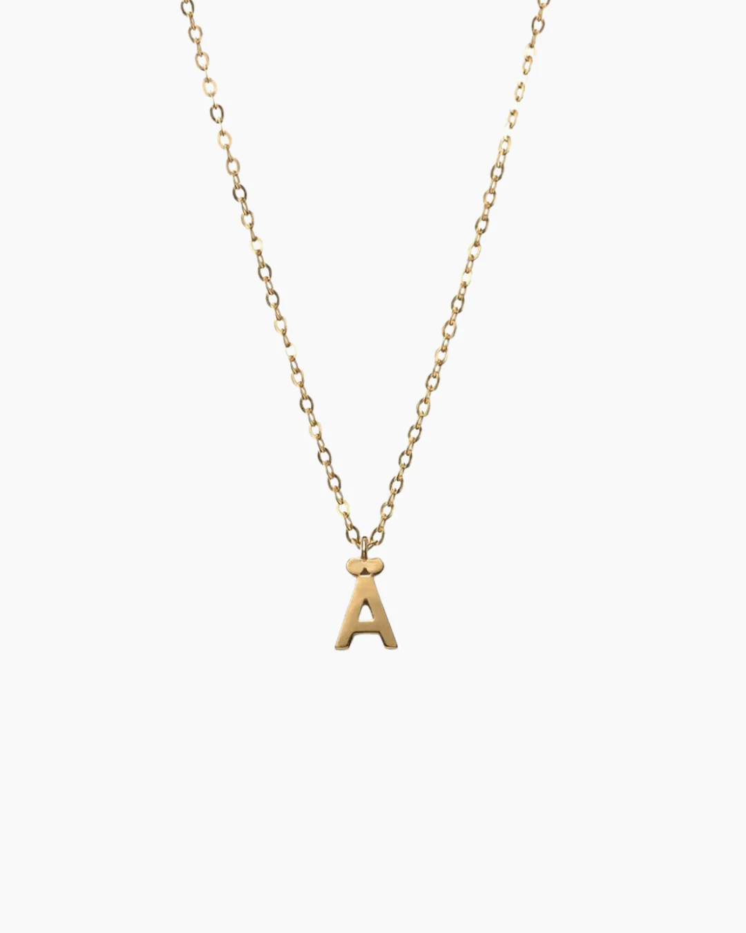 Plain Letter Necklace Gold - Image 33
