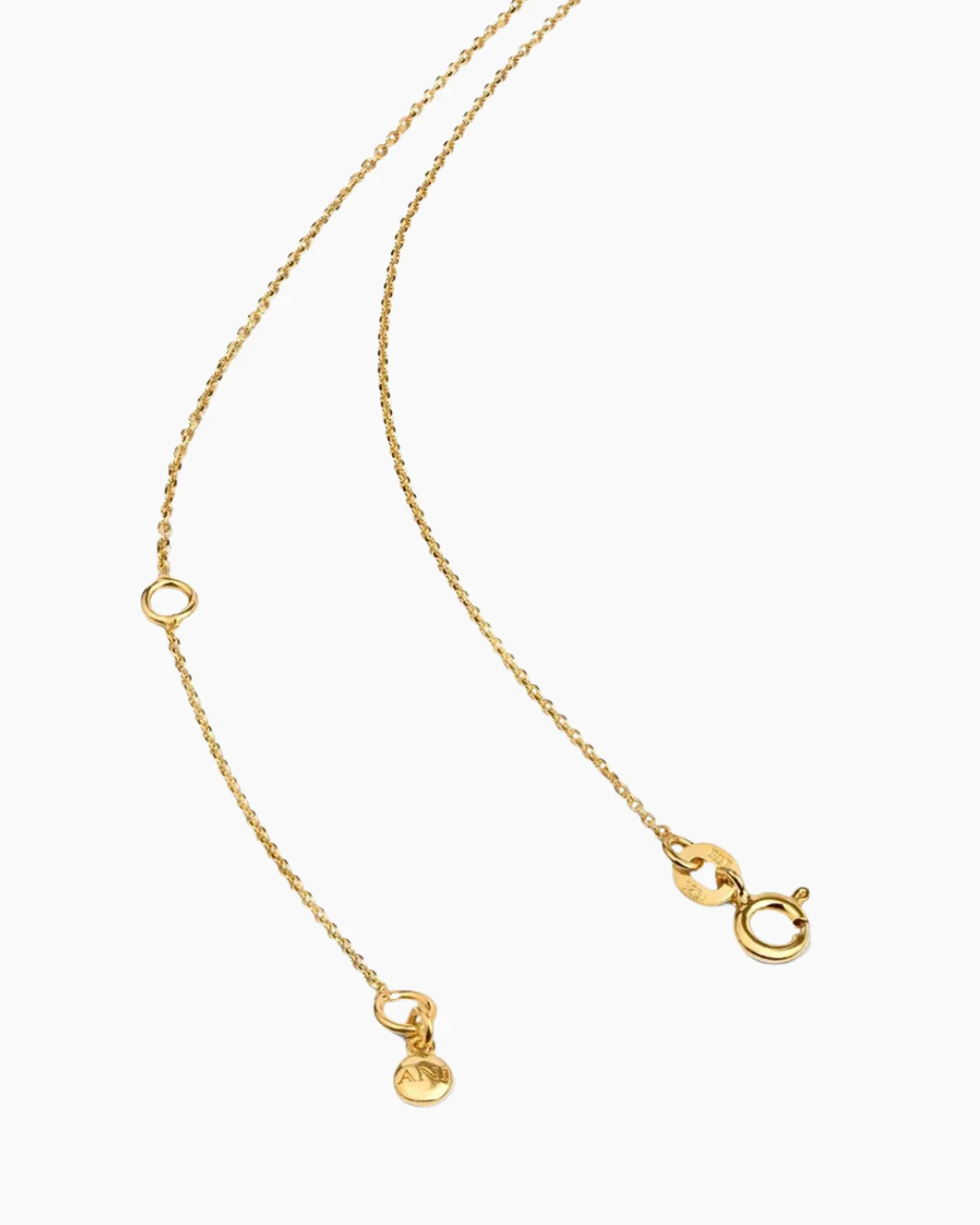 Plain Letter Necklace Gold - Image 5