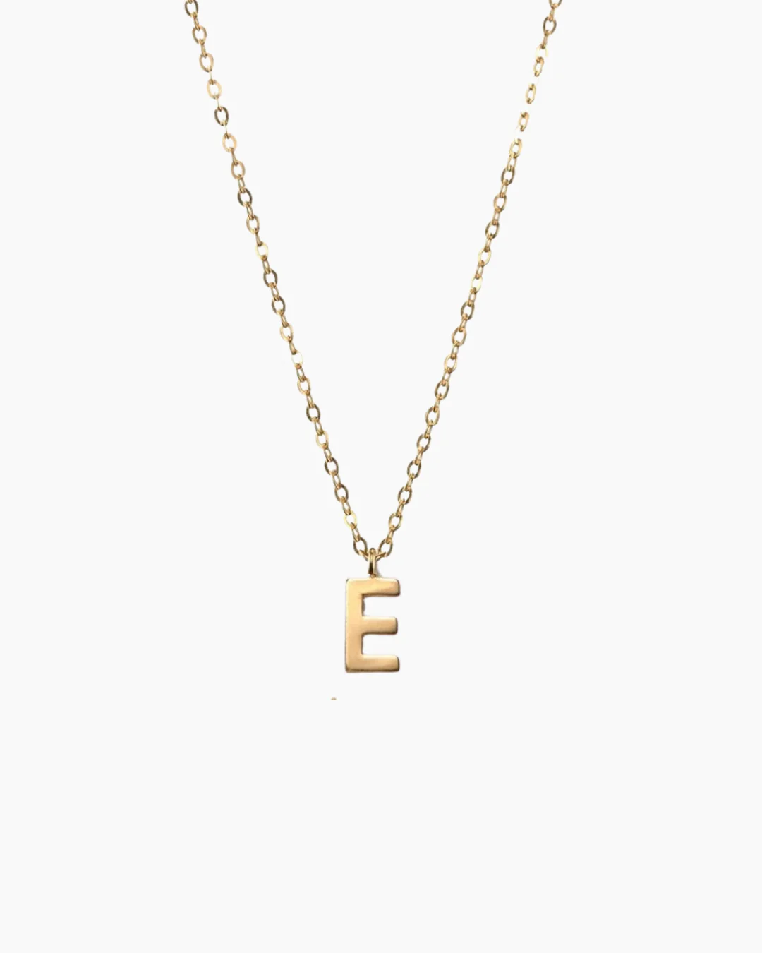 Plain Letter Necklace Gold - Image 9