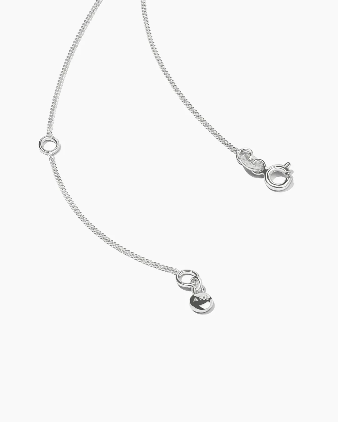 Plain Letter Necklace Silver - Image 33