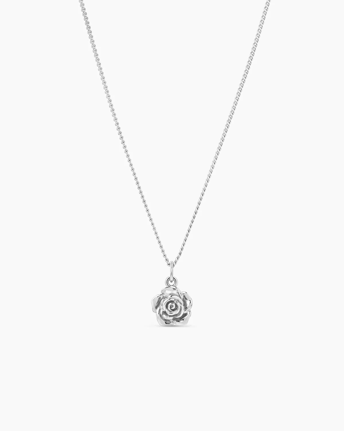 Rose Necklace Silver