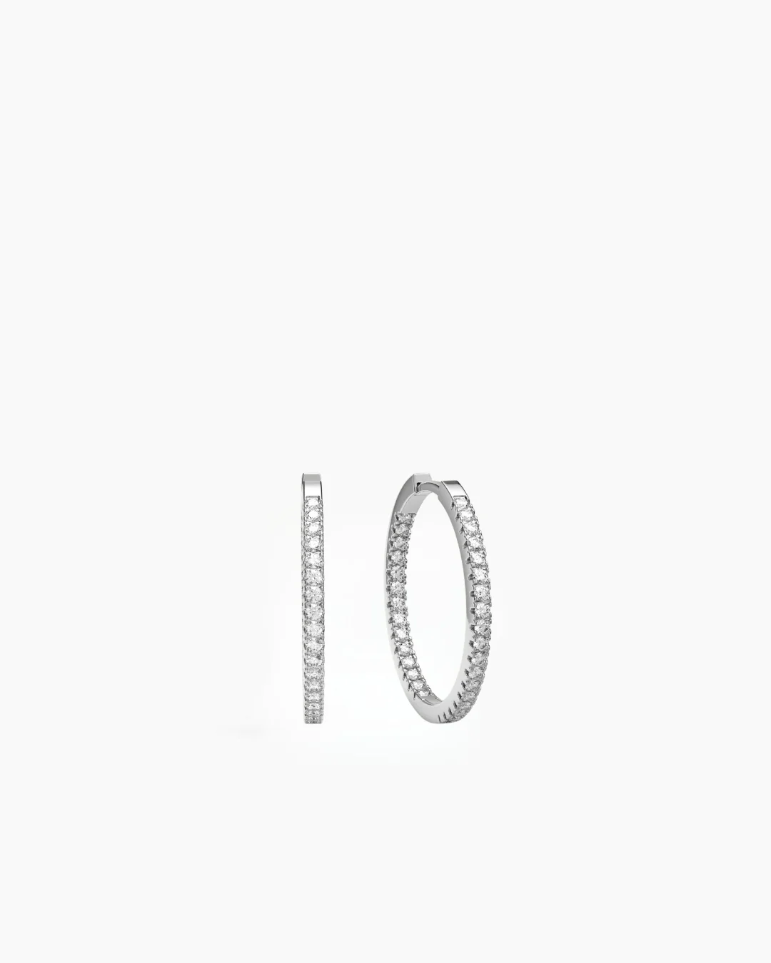 Stone Hoops Silver - Image 4