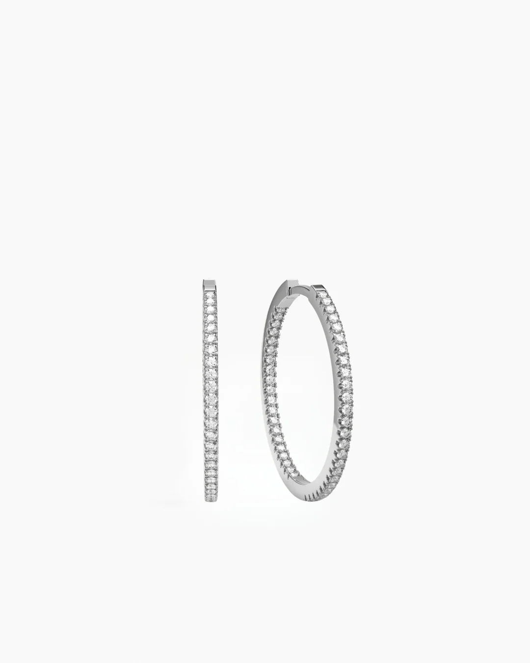 Stone Hoops Silver - Image 5
