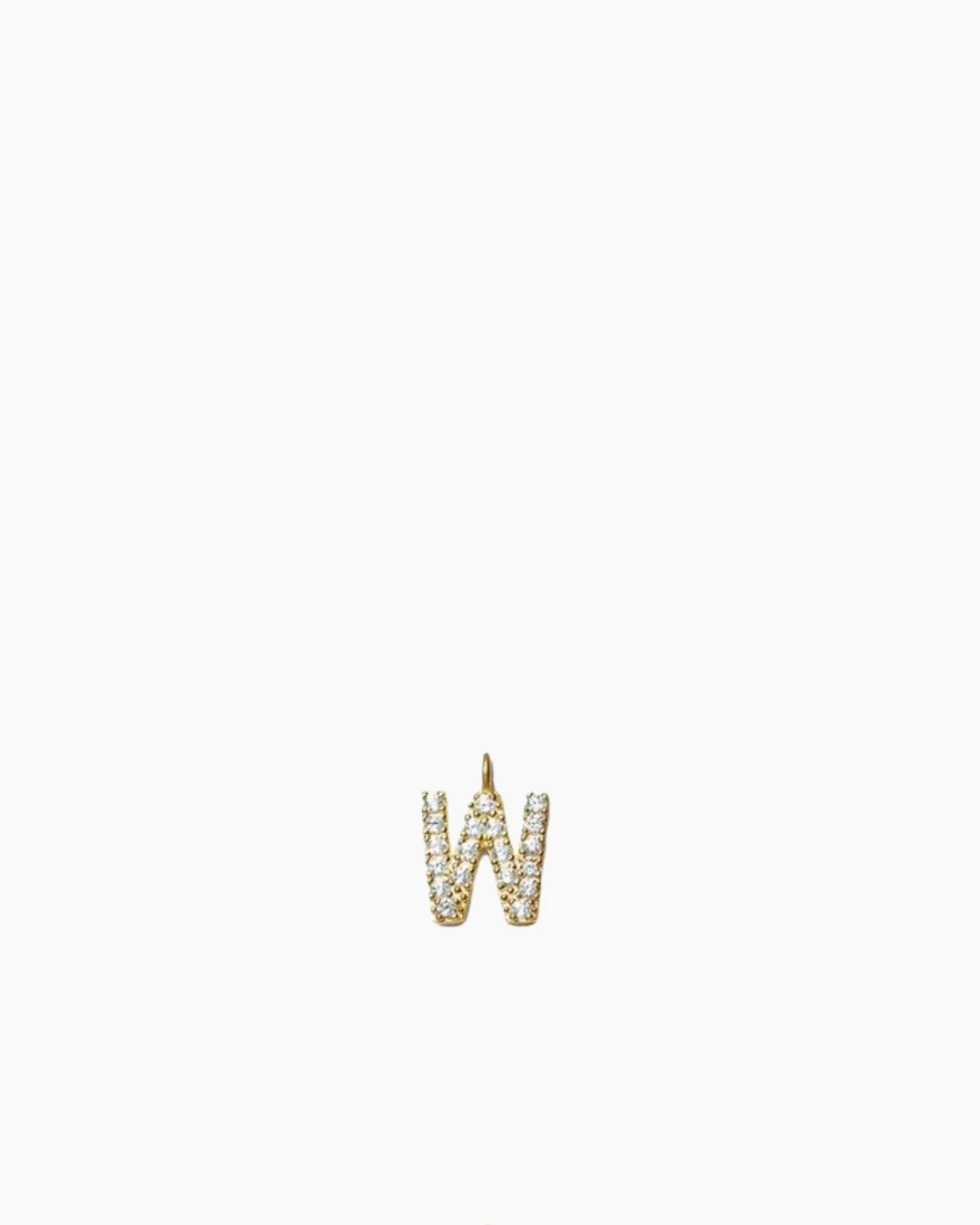 Stone Letter Charm Gold - Image 24