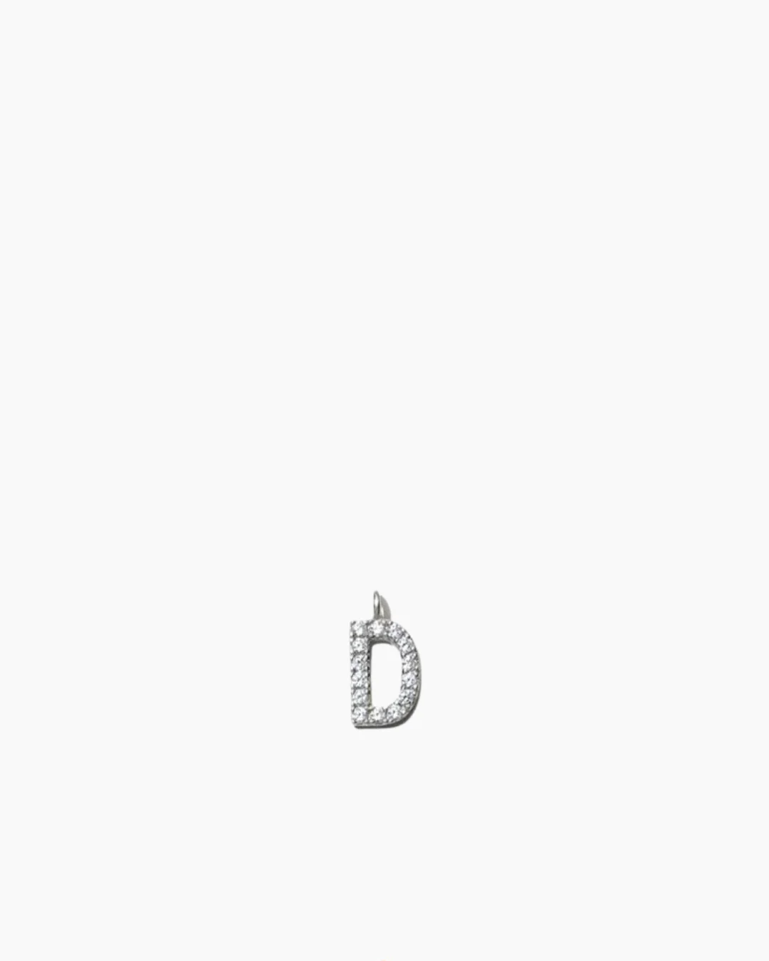 Stone Letter Charm Silver - Image 6
