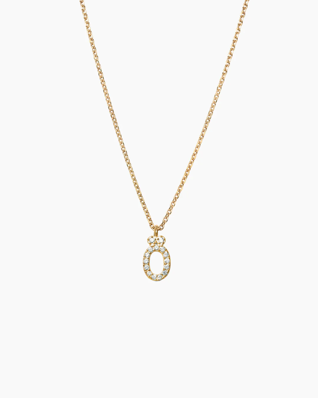 Stone Letter Necklace Gold - Image 33