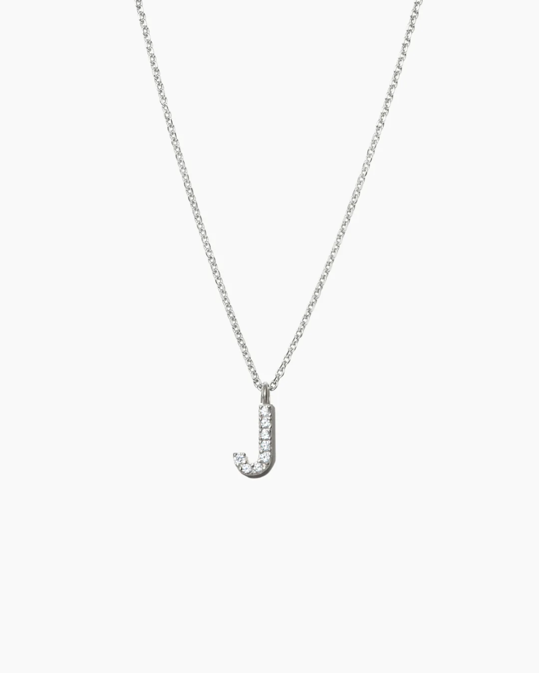 Stone Letter Necklace Silver - Image 13