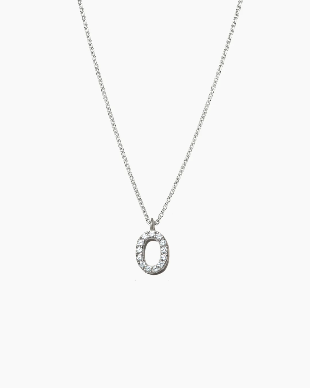 Stone Letter Necklace Silver - Image 18