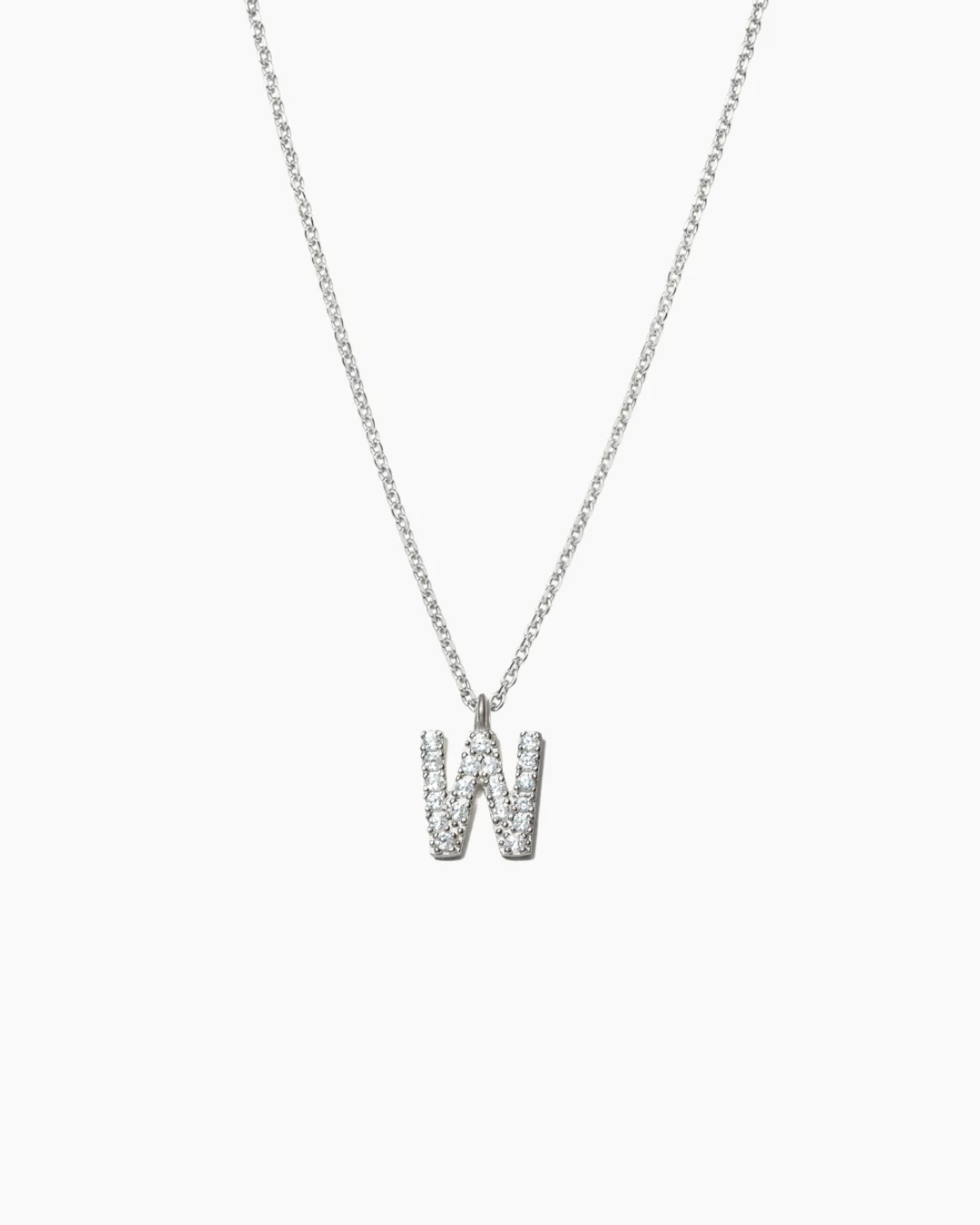 Stone Letter Necklace Silver - Image 26