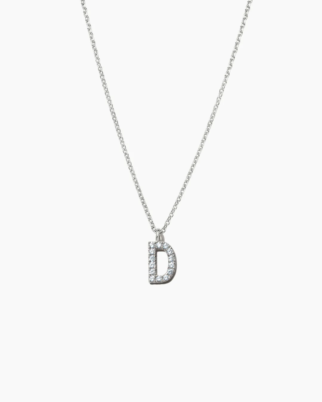 Stone Letter Necklace Silver - Image 7