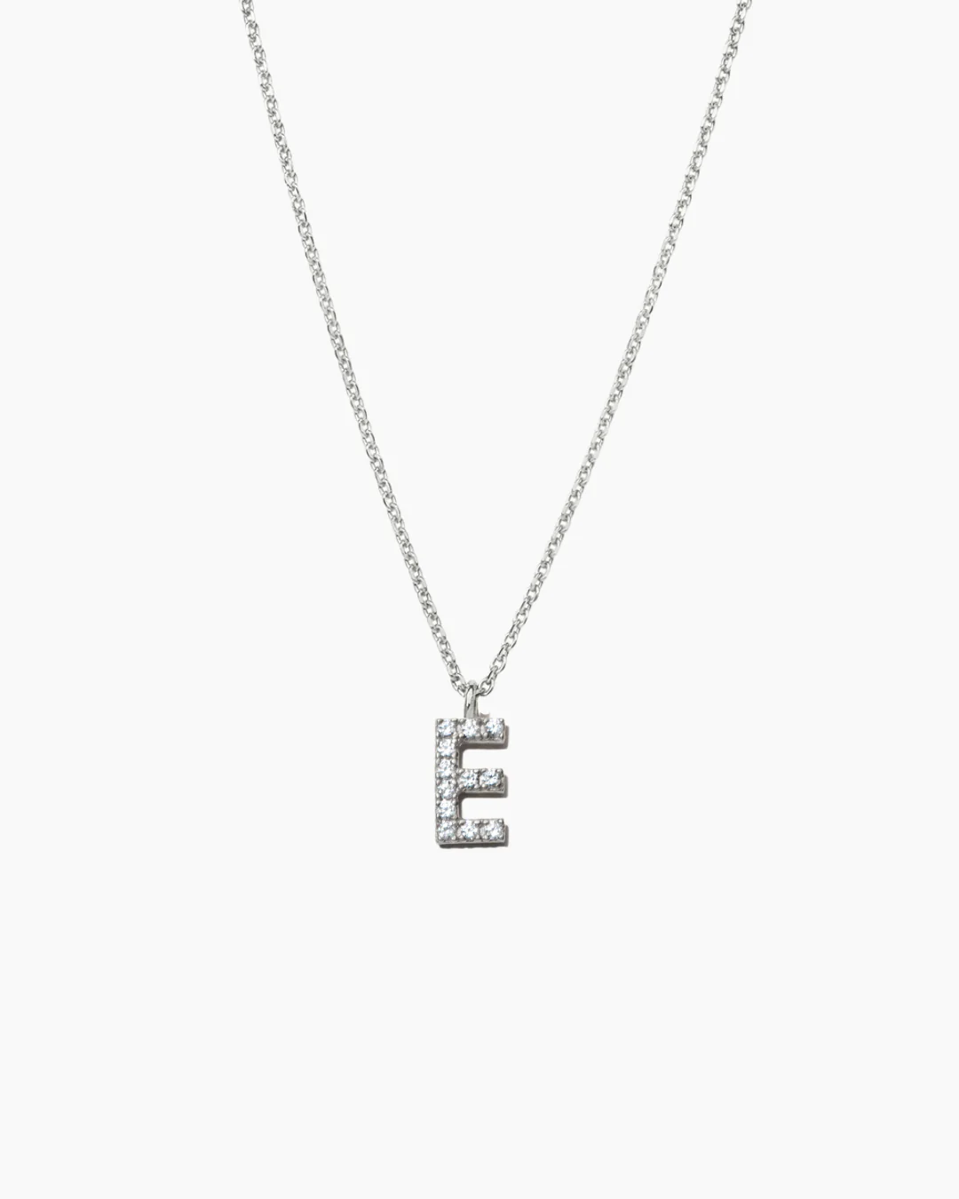 Stone Letter Necklace Silver - Image 8