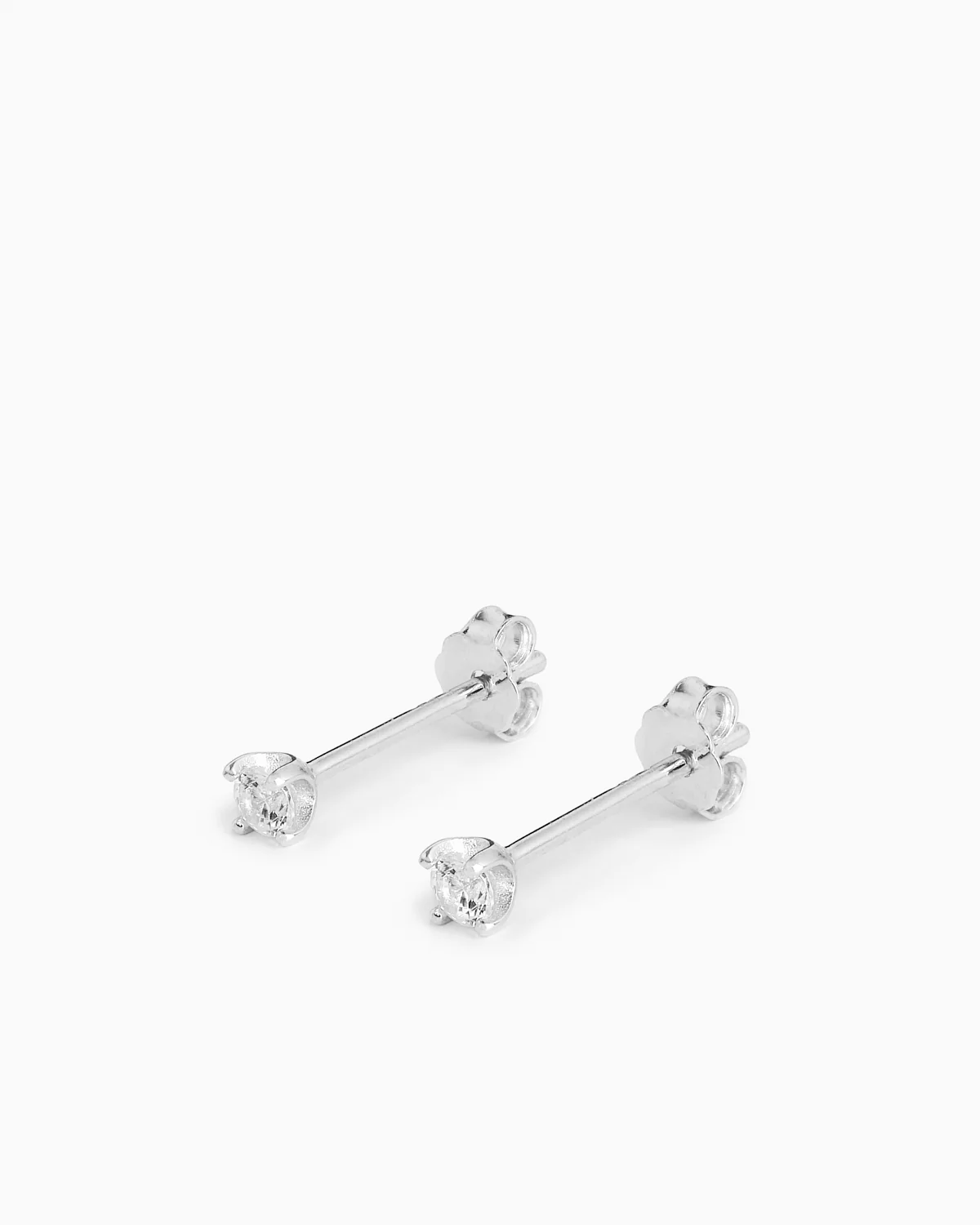 Stud Earrings Silver - 2 mm - Image 3