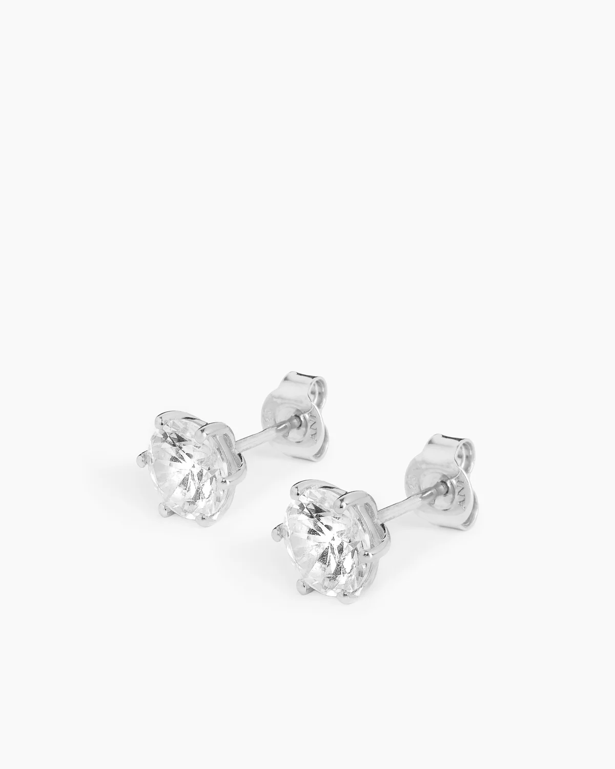 Stud Earrings Silver - 7 mm - Image 3